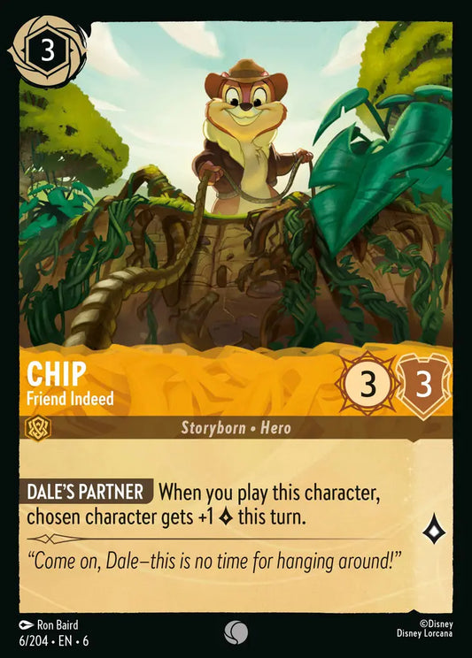 Chip - Friend Indeed - 6/204 - Common - Azurite Sea - Disney Lorcana