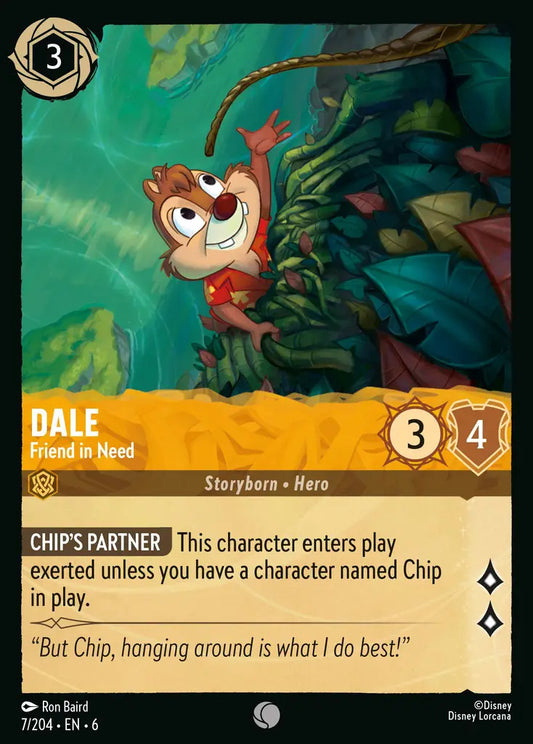 Dale - Friend in Need - 7/204 - Common - Azurite Sea - Disney Lorcana