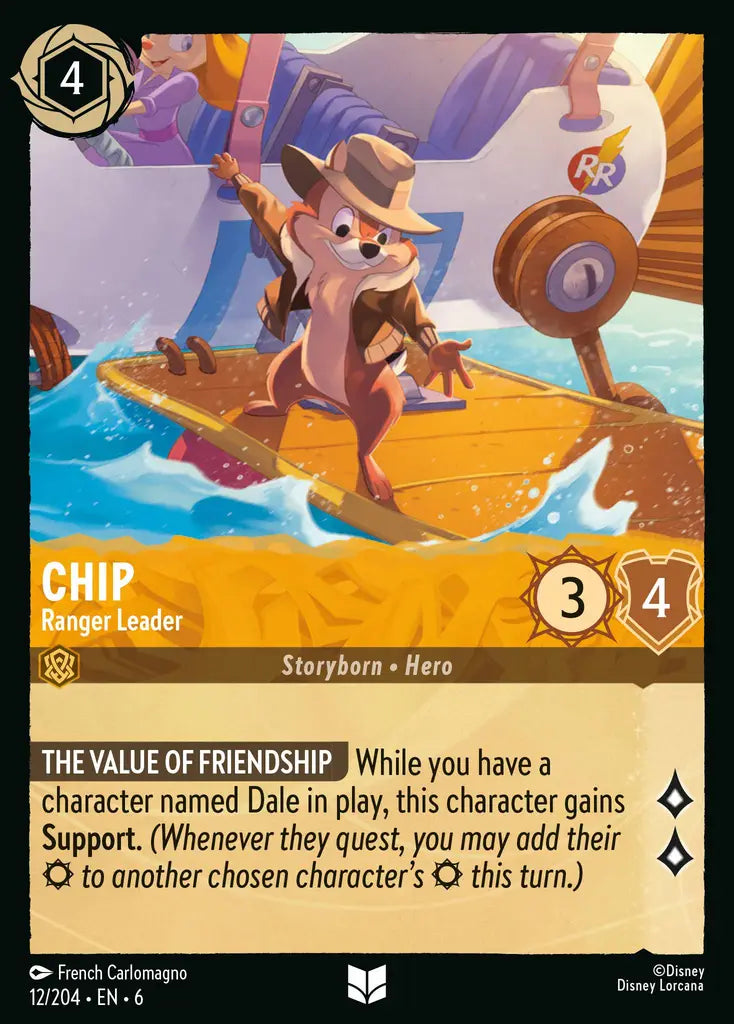 Chip - Ranger Leader - 12/204 - Uncommon - Azurite Sea - Disney Lorcana
