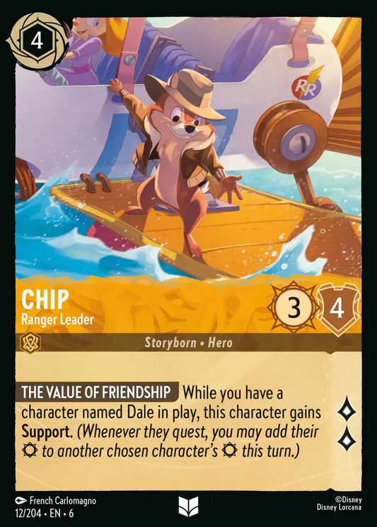 Chip - Ranger Leader - 12/204 - Uncommon - Azurite Sea - Disney Lorcana