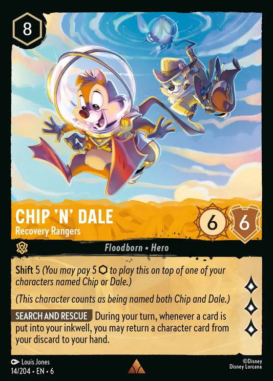Chip 'N' Dale - Recovery Rangers - 14/204 - Rare - Azurite Sea - Disney Lorcana