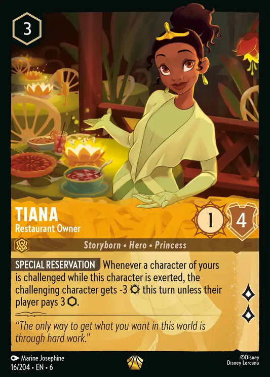 Tiana - Restaurant Owner - 16/204 - Legendary - Azurite Sea - Disney Lorcana