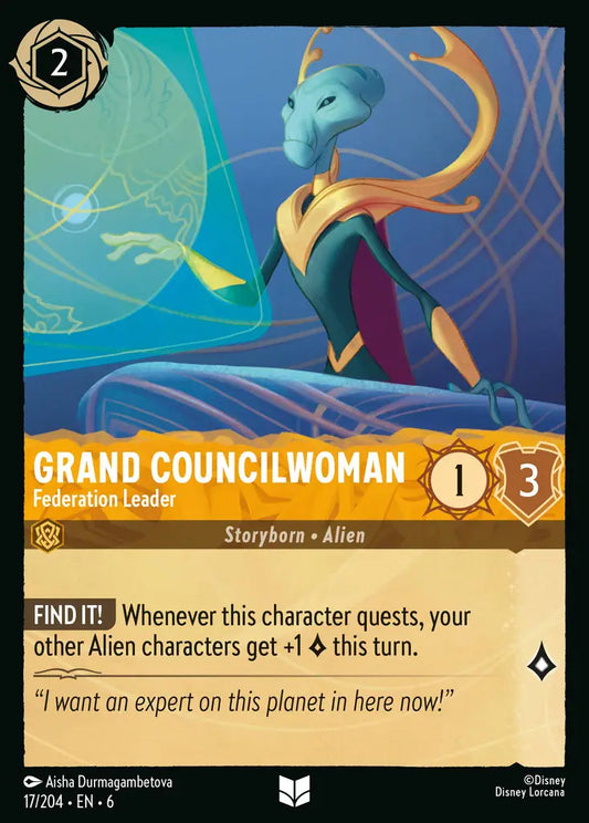 Grand Councilwoman - Federation Leader - 17/204 - Uncommon - Azurite Sea - Disney Lorcana