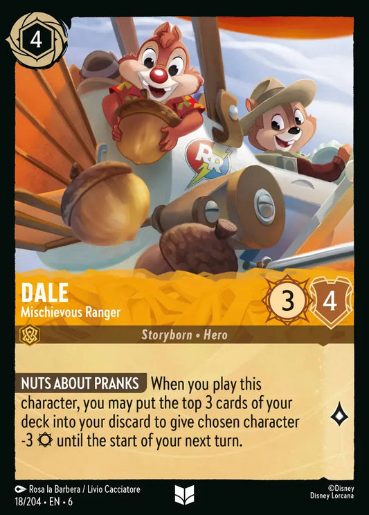Dale - Mischievous Ranger - 18/204 - Uncommon - Azurite Sea - Disney Lorcana