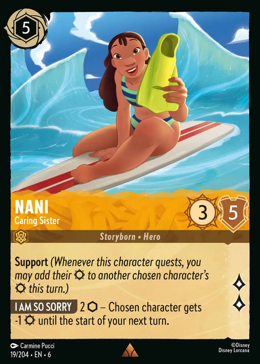 Nani - Caring Sister - 19/204 - Rare - Azurite Sea - Disney Lorcana