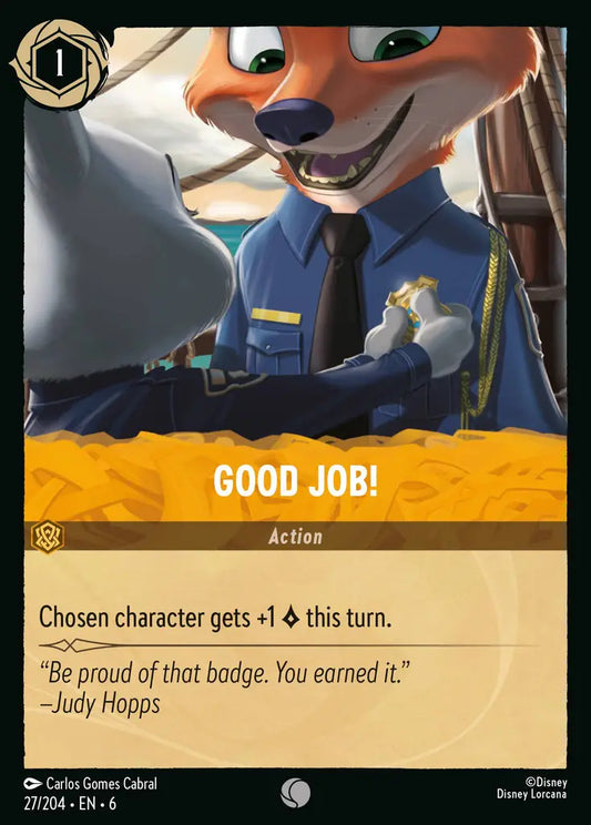 Good Job! - 27/204 - Common - Azurite Sea - Disney Lorcana