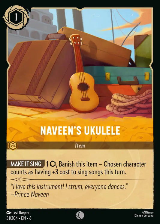 Naveen's Ukulele - 31/204 - Common - Azurite Sea - Disney Lorcana
