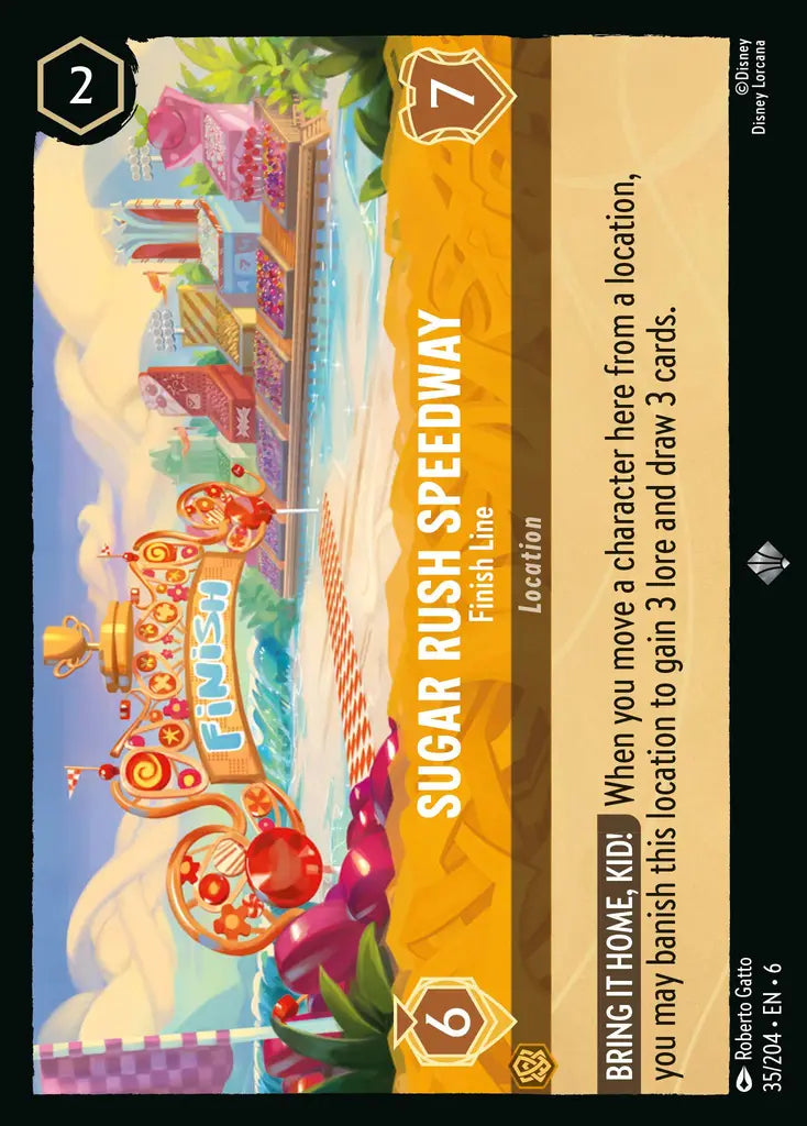 Sugar Rush Speedway - Finish Line - 35/204 - Super Rare - Azurite Sea - Disney Lorcana
