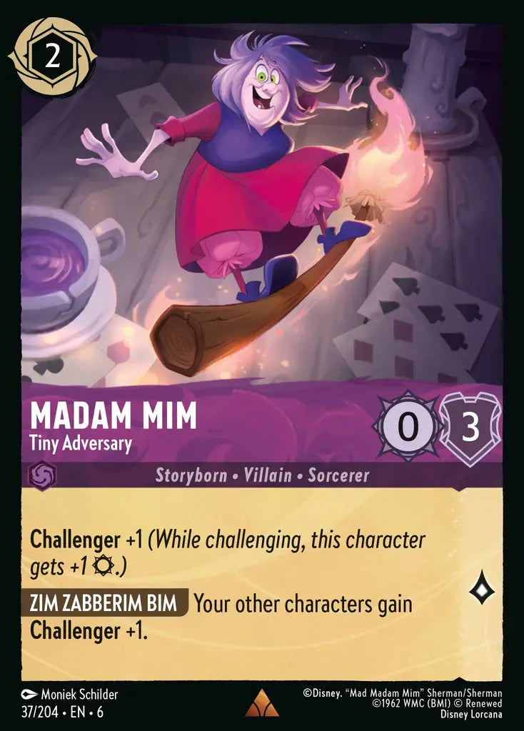 Madam Mim - Tiny Adversary - 37/204 - Rare - Azurite Sea - Disney Lorcana