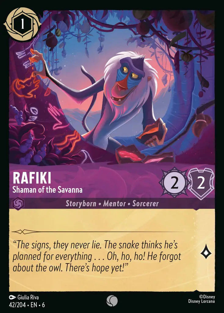 Rafiki - Shaman of the Savanna - 42/204 - Common - Azurite Sea - Disney Lorcana