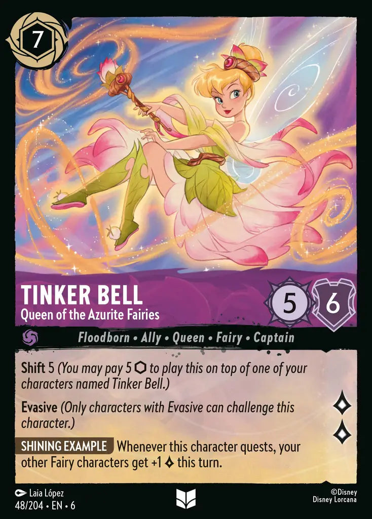Tinker Bell - Queen of the Azurite Fairies - 48/204 - Uncommon - Azurite Sea - Disney Lorcana