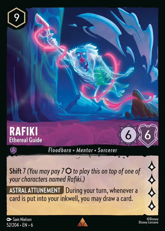 Rafiki - Ethereal Guide - 52/204 - Rare - Azurite Sea - Disney Lorcana