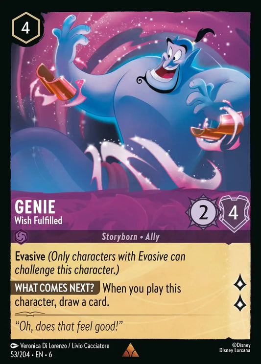 Genie - Wish Fulfilled - 53/204 - Rare - Azurite Sea - Disney Lorcana