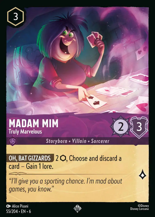 Madam Mim - Truly Marvelous - 55/204 - Super Rare - Azurite Sea - Disney Lorcana