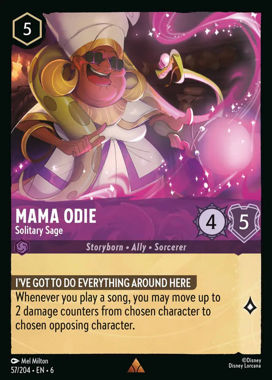 Mama Odie - Solitary Sage - 57/204 - Rare - Azurite Sea - Disney Lorcana