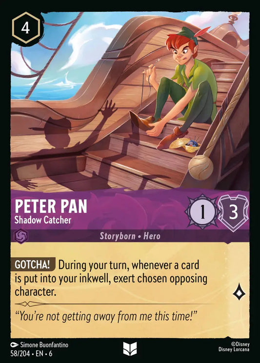 Peter Pan - Shadow Catcher - 58/204 - Uncommon - Azurite Sea - Disney Lorcana