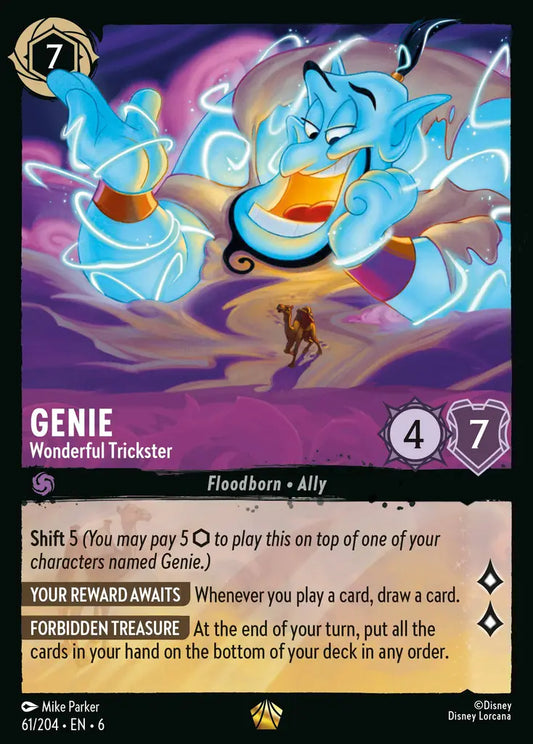 Genie - Wonderful Trickster - 61/204 - Legendary - Azurite Sea - Disney Lorcana
