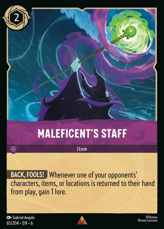 Maleficent's Staff - 65/204 - Rare - Azurite Sea - Disney Lorcana