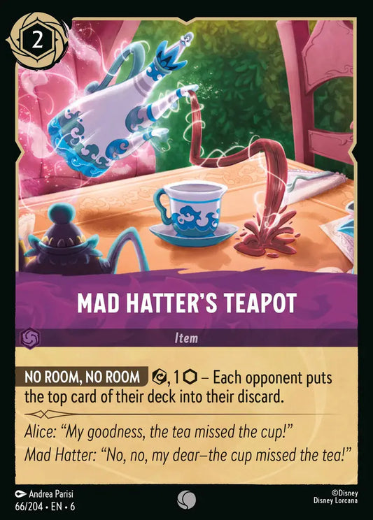 Mad Hatter's Teapot - 66/204 - Common - Azurite Sea - Disney Lorcana