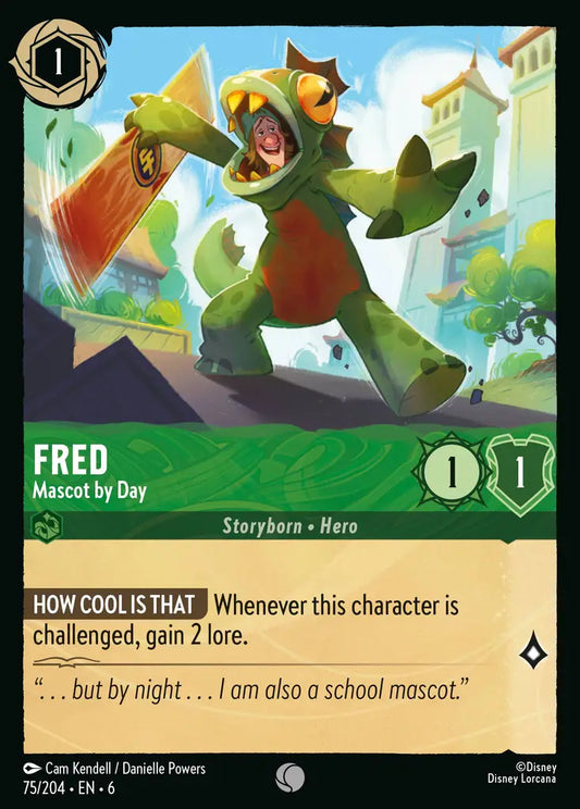 Fred - Mascot by Day - 75/204 - Common - Azurite Sea - Disney Lorcana