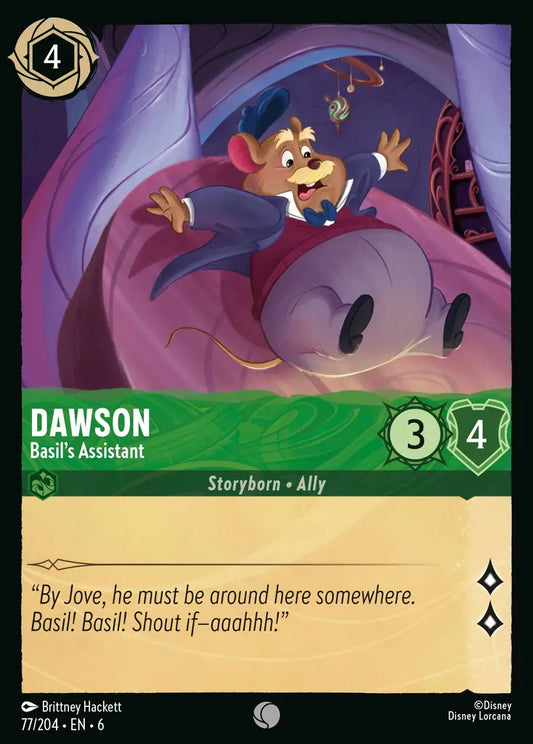 Dawson - Basil's Assistant - 77/204 - Common - Azurite Sea - Disney Lorcana