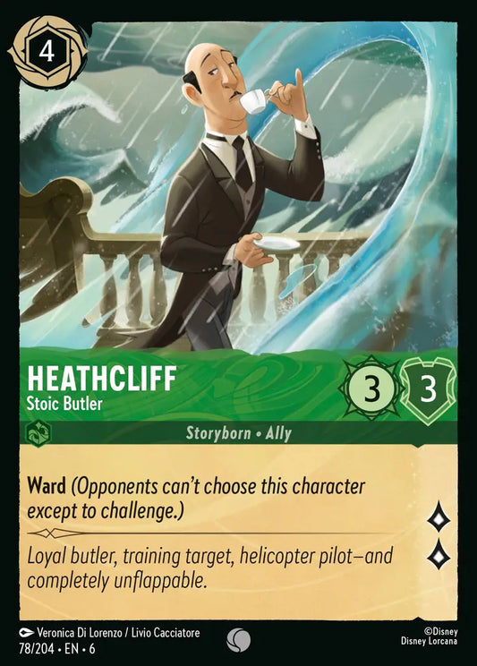 Heathcliff - Stoic Butler - 78/204 - Common - Azurite Sea - Disney Lorcana