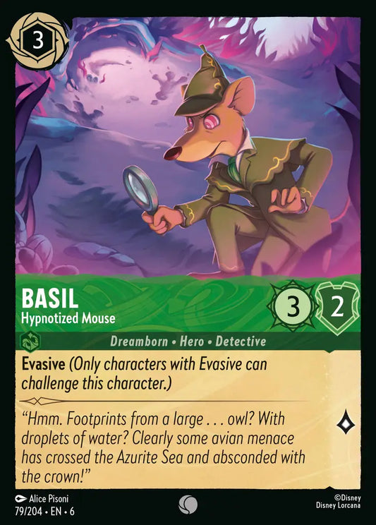 Basil - Hypnotized Mouse - 79/204 - Common - Azurite Sea - Disney Lorcana