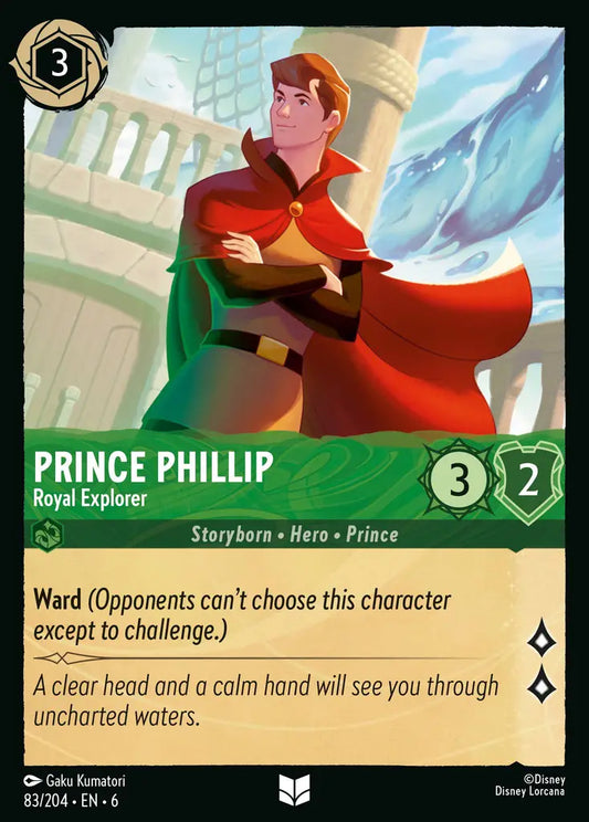 Prince Phillip - Royal Explorer - 83/204 - Uncommon - Azurite Sea - Disney Lorcana
