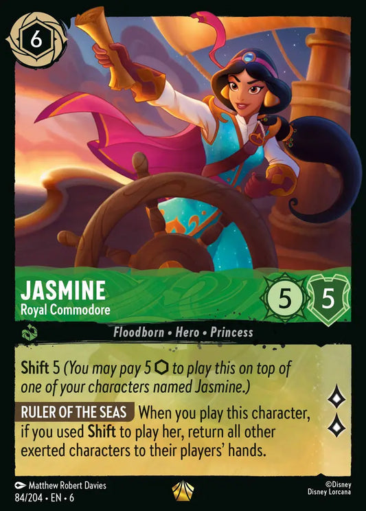 Jasmine - Royal Commodore - 84/204 - Legendary - Azurite Sea - Disney Lorcana