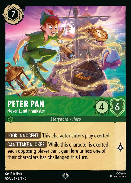 Peter Pan - Never Land Prankster - 85/204 - Super Rare - Azurite Sea - Disney Lorcana