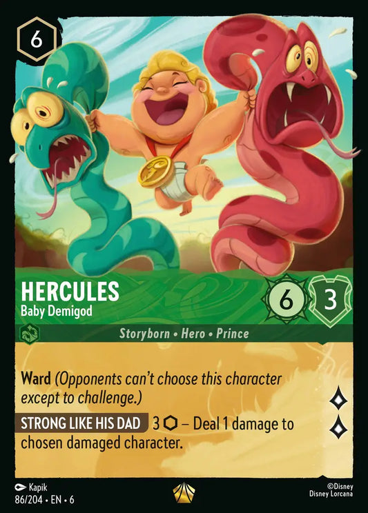 Hercules - Baby Demigod - 86/204 - Legendary - Azurite Sea - Disney Lorcana