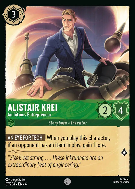Alistair Krei - Ambitious Entrepreneur - 87/204 - Common - Azurite Sea - Disney Lorcana