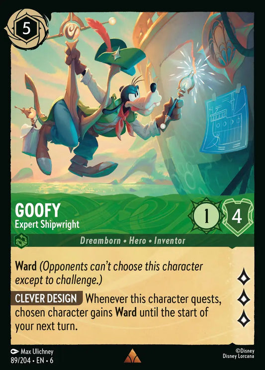 Goofy - Expert Shipwright - 89/204 - Rare - Azurite Sea - Disney Lorcana