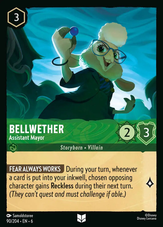 Bellwether - Assistant Mayor - 90/204 - Uncommon - Azurite Sea - Disney Lorcana