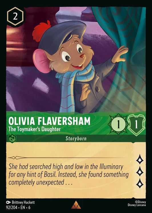 Olivia Flaversham - The Toymaker's Daughter - 92/204 - Rare - Azurite Sea - Disney Lorcana