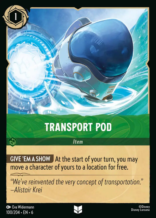 Transport Pod - 100/204 - Uncommon - Azurite Sea - Disney Lorcana