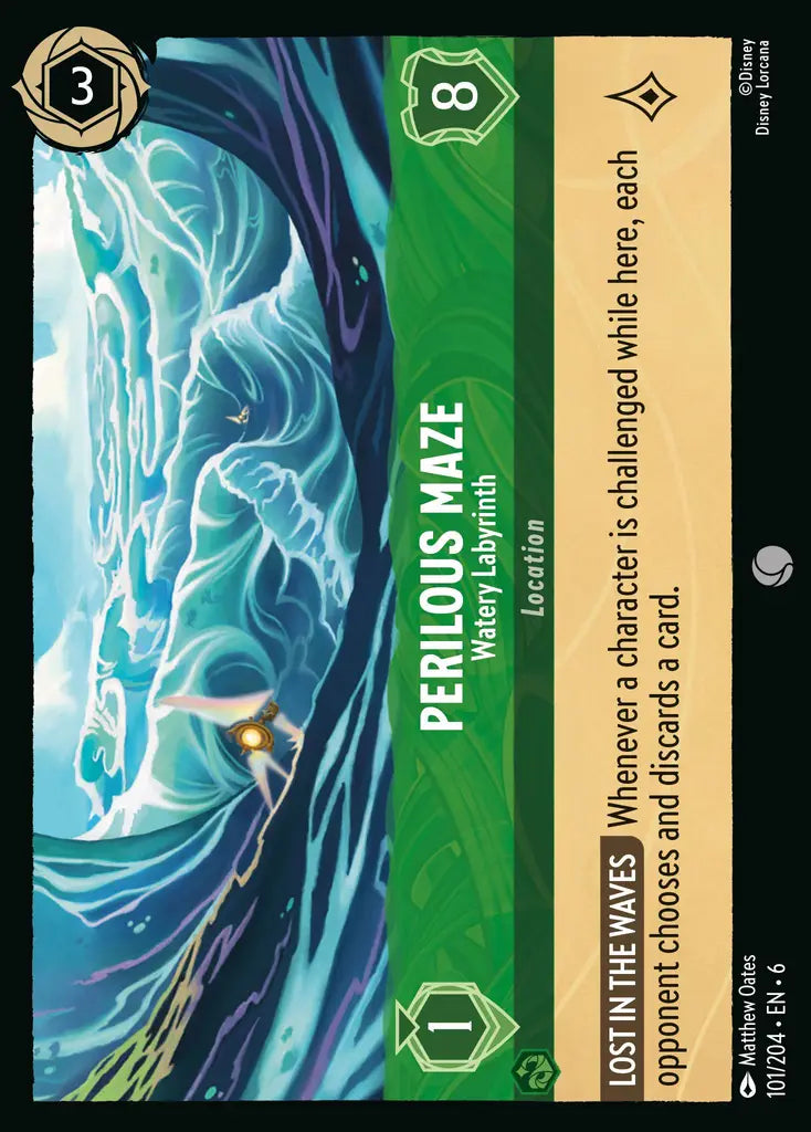 Perilous Maze - Watery Labyrinth - 101/204 - Common - Azurite Sea - Disney Lorcana