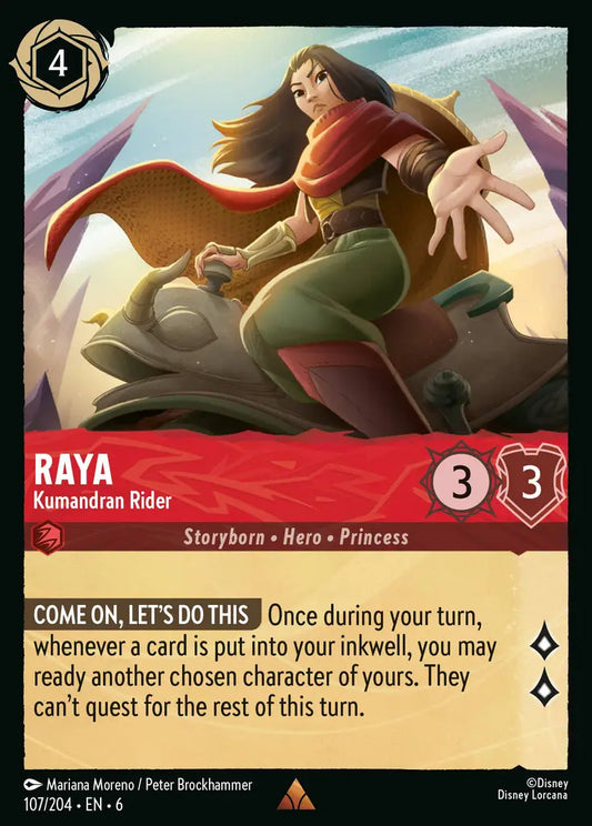 Raya - Kumandran Rider - 107/204 - Rare - Azurite Sea - Disney Lorcana