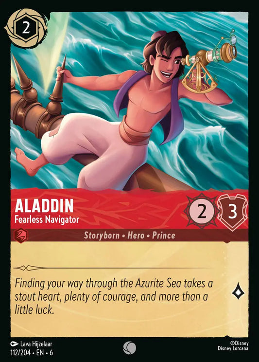 Aladdin - Fearless Navigator - 112/204 - Common - Azurite Sea - Disney Lorcana