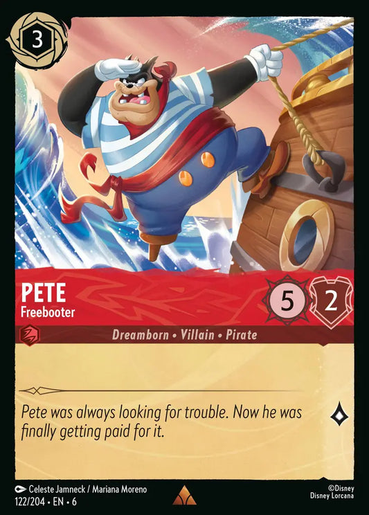 Pete - Freebooter - 122/204 - Rare - Azurite Sea - Disney Lorcana