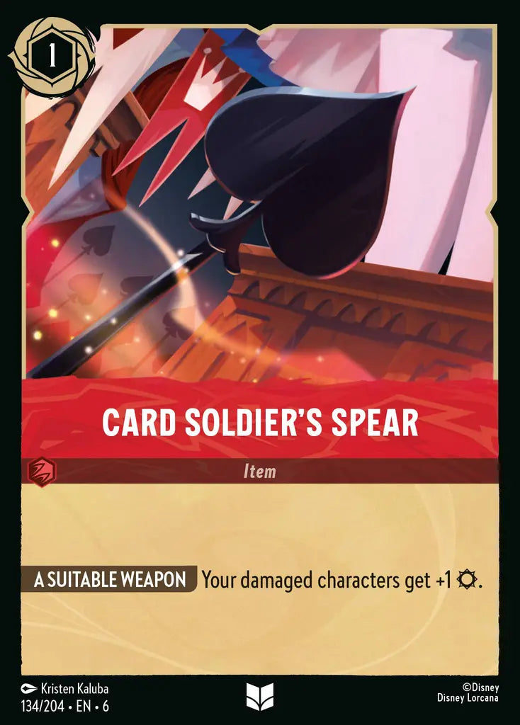 Card Soldier's Spear - 134/204 - Uncommon - Azurite Sea - Disney Lorcana