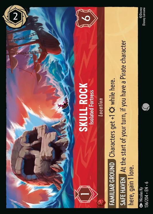Skull Rock - Isolated Fortress - 136/204 - Common - Azurite Sea - Disney Lorcana