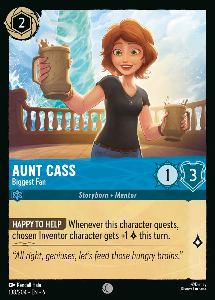 Aunt Cass - Biggest Fan - 138/204 - Common - Azurite Sea - Disney Lorcana