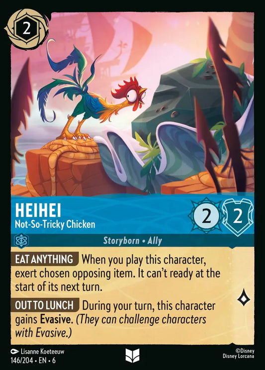 HeiHei - Not-so-Tricky Chicken - 146/204 - Uncommon - Azurite Sea - Disney Lorcana