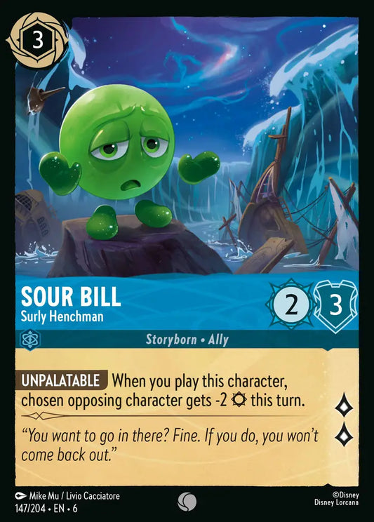 Sour Bill - Surly Henchman - 147/204 - Common - Azurite Sea - Disney Lorcana