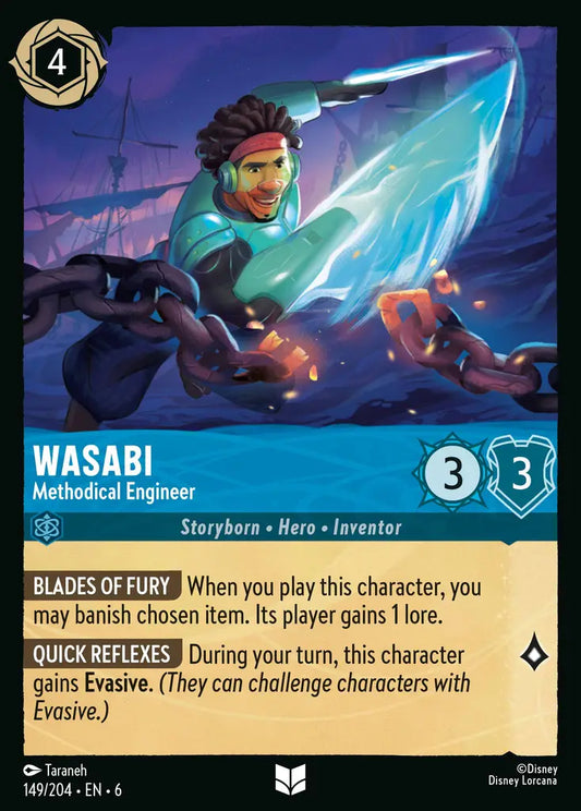 Wasabi - Methodical Engineer - 149/204 - Uncommon - Azurite Sea - Disney Lorcana