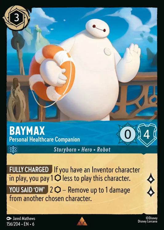 Baymax - Personal Healthcare Companion - 156/204 - Rare - Azurite Sea - Disney Lorcana