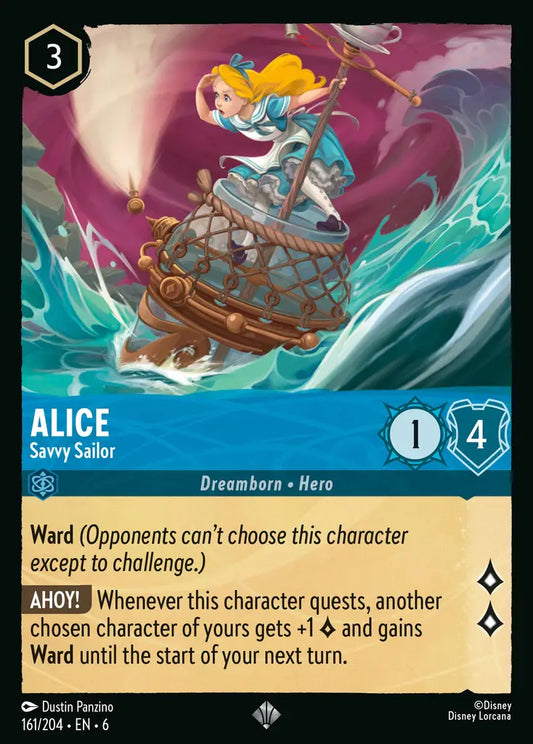 Alice - Savvy Sailor - 161/204 - Super Rare - Azurite Sea - Disney Lorcana