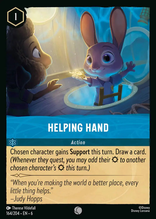 Helping Hand - 164/204 - Common - Azurite Sea - Disney Lorcana