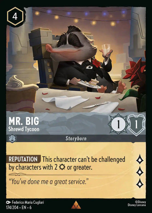 Mr. Big - Shrewd Tycoon - 174/204 - Rare - Azurite Sea - Disney Lorcana
